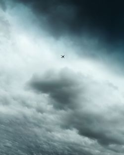 Low angle view of cloudy sky