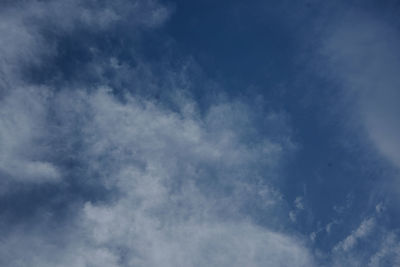 Low angle view of clouds in sky