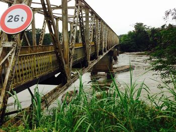 View of bridge over river