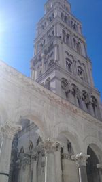 Low angle view of church against sky