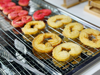 Close-up of food on barbecue grill