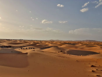 Scenic view of desert against sky