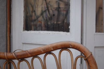 Close-up of rusty metal door