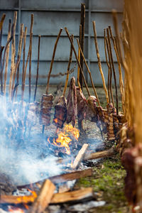 Close-up of firewood