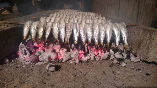 View of food in the dark