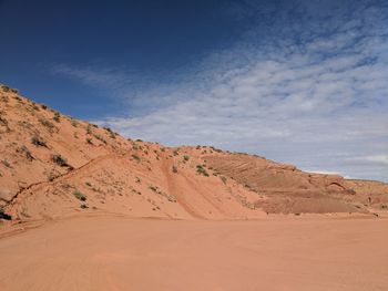 Scenic view of desert against sky