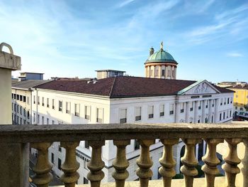 Exterior of historic building against sky in bergamo 