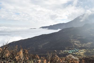 An aerial view of mount meru, arusha national park, tanzania