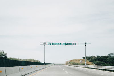 Road passing through empty road