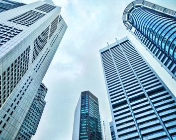 Low angle view of modern building against sky