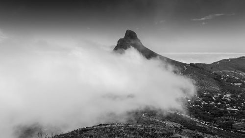 Scenic view of mountain against sky