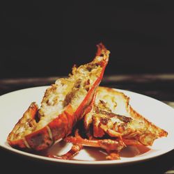 Close-up of seafood in plate