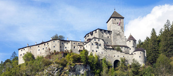 Low angle view of historical building against sky