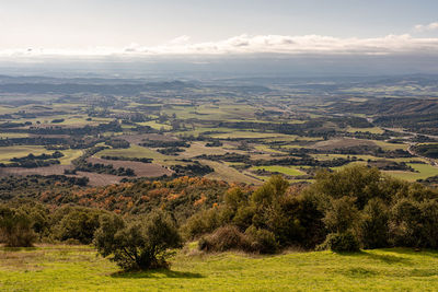 Aerial view of landscape against sky