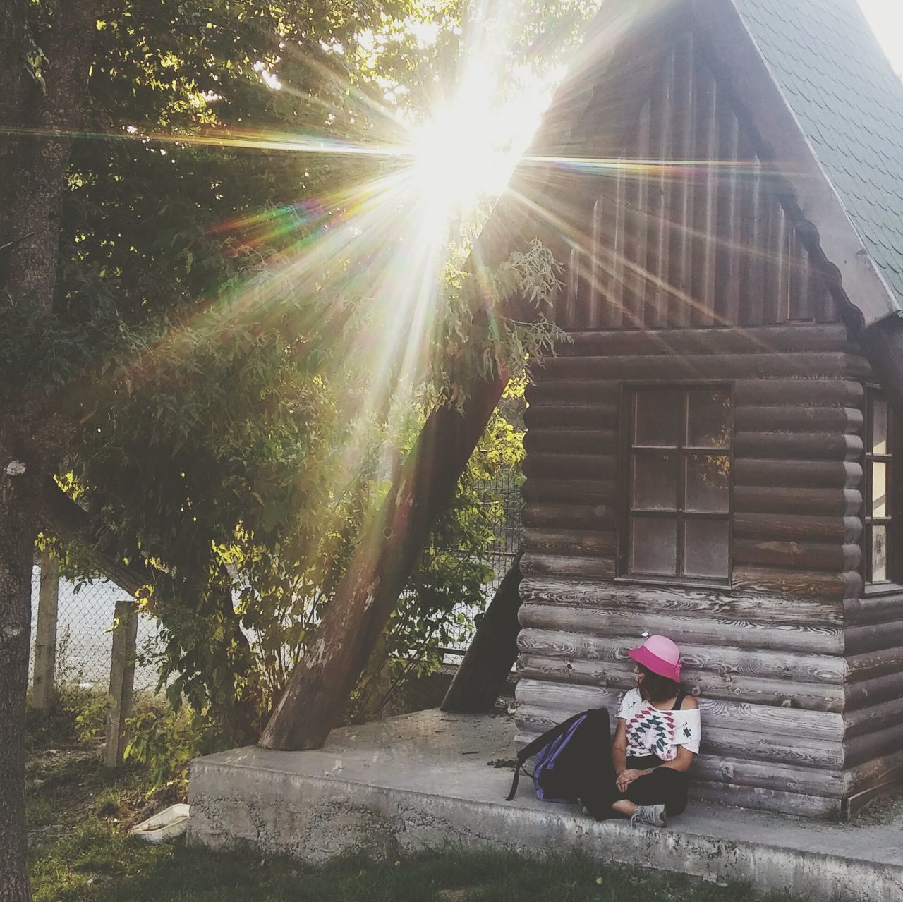 SUNLIGHT FALLING ON HOUSE