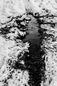 Full frame shot of water in winter