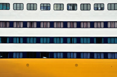 Full frame shot of cruise ship