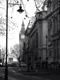 City street against sky