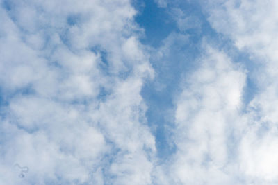 Low angle view of clouds in sky