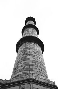 Low angle view of tower against clear sky