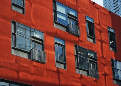 Low angle view of red building