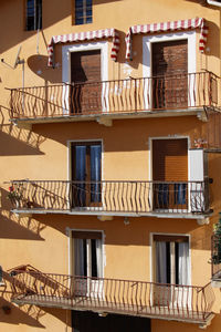 Low angle view of residential building