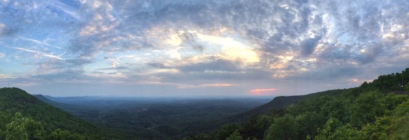 Scenic view of landscape against cloudy sky