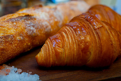 Close-up of food on cutting board