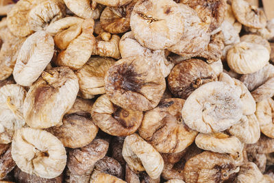 Full frame shot of dry mushrooms in market for sale