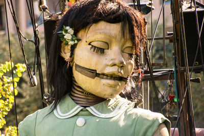 Close-up of statue