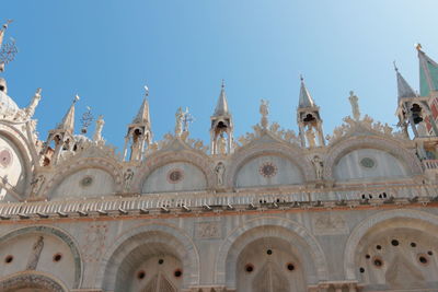 Low angle view of cathedral against clear sky