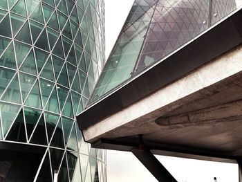 Low angle view of modern building against sky