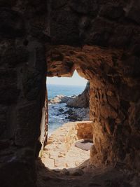 Rock formations at seaside