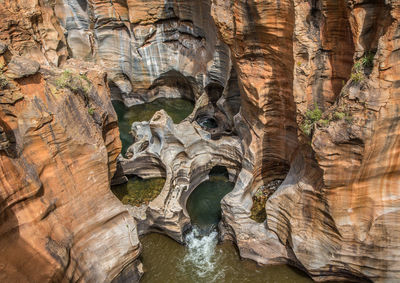 Rock formations in water