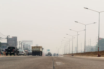 City street against clear sky