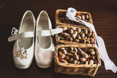 Close-up of food on table