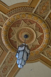 Low angle view of ornate ceiling