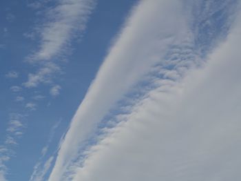 Low angle view of vapor trail in sky