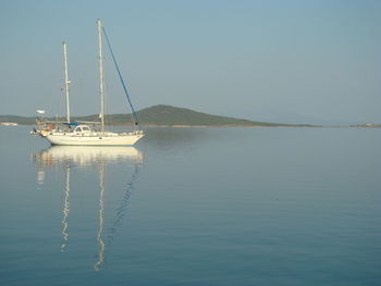 Boats in calm sea