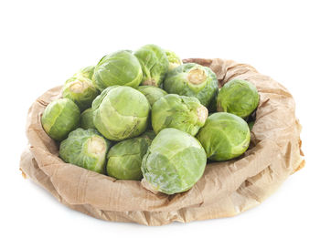 High angle view of vegetables on white background