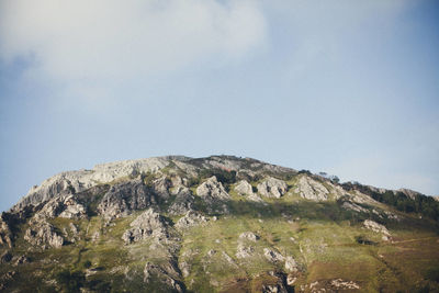 Scenic view of rocky mountains against clear sky