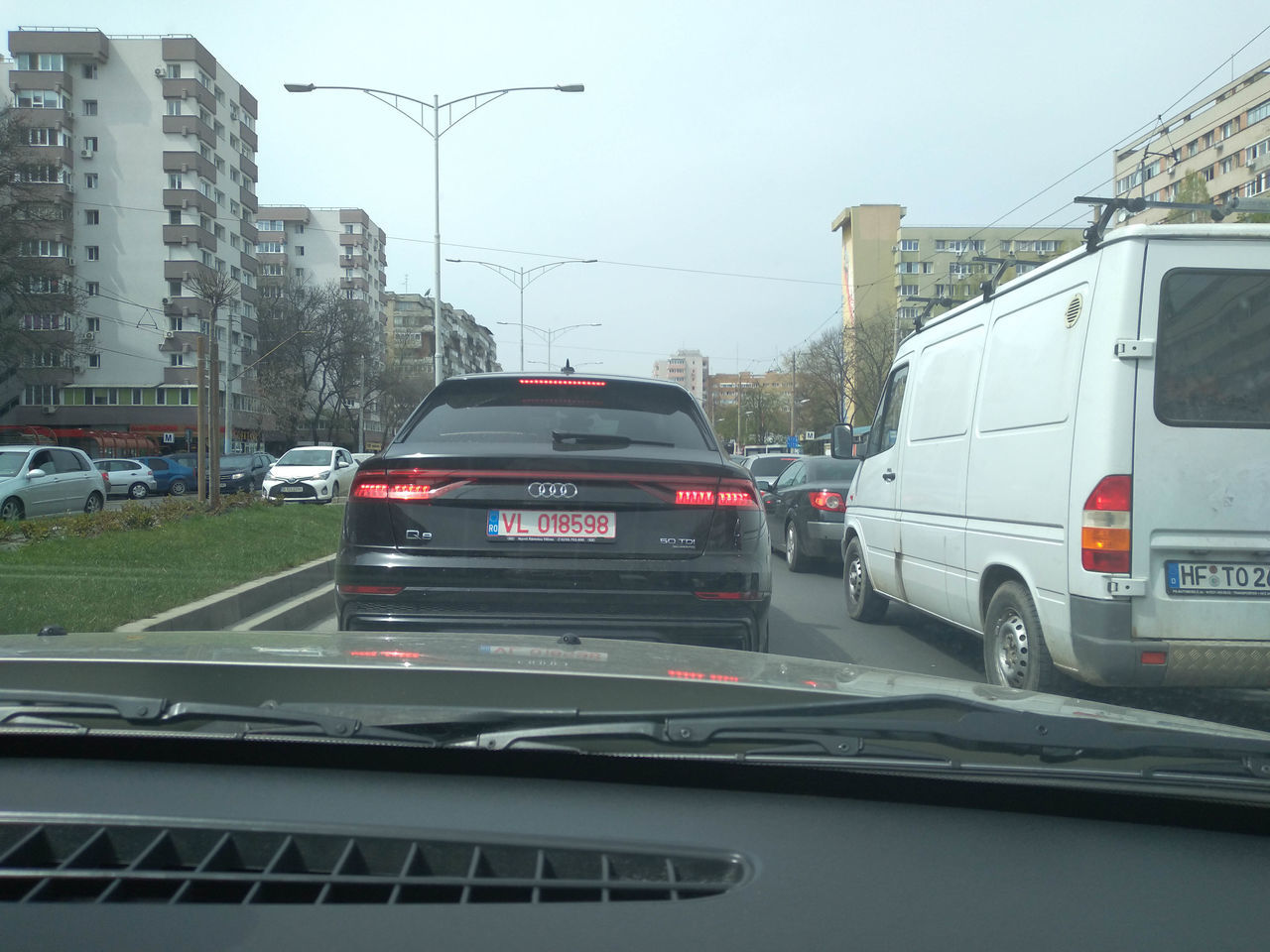 TRAFFIC ON ROAD IN CITY