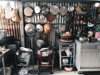 View of market stall for sale