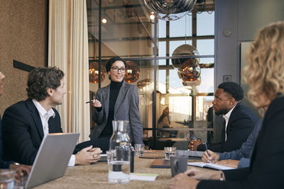 Business colleagues working at office