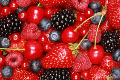 Full frame shot of strawberries