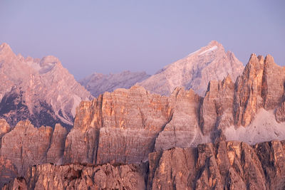 Scenic view of rocky mountains against sky