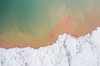 Full frame shot of frozen water