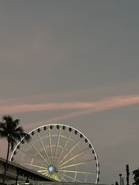 Low angle view of basketball hoop against sky