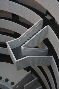 High angle view of staircase