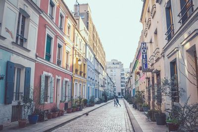 Narrow alley in city